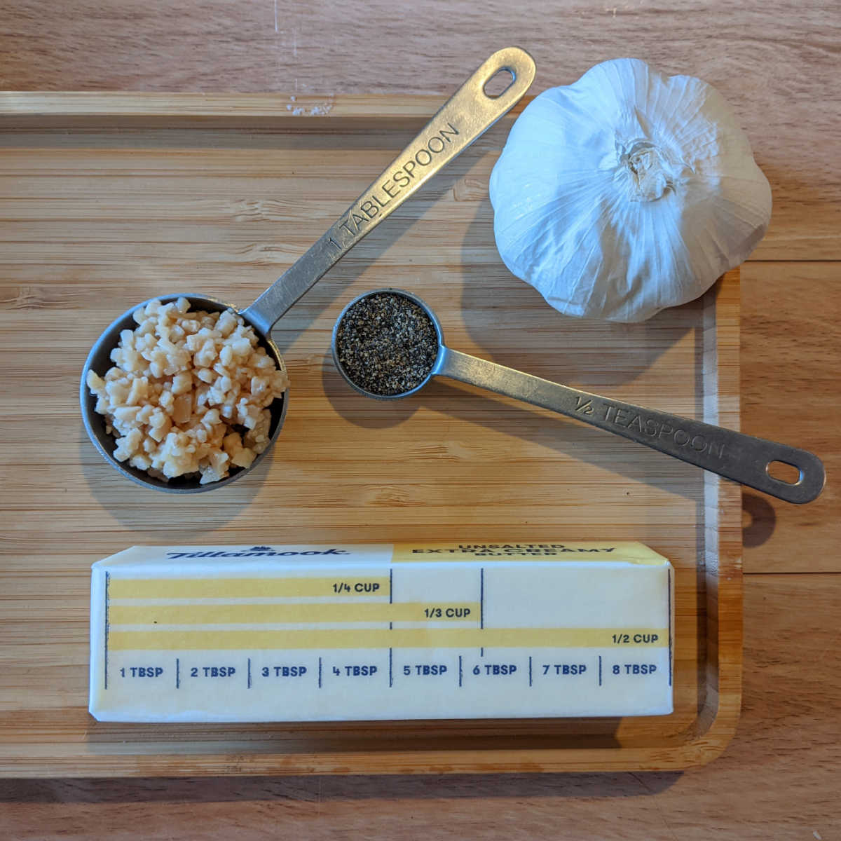 ingredients for garlic butter