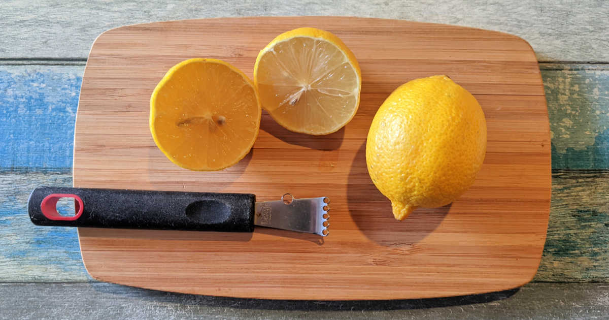lemons with zester