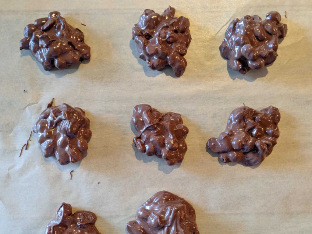 Chocolate Dry Roasted Peanut Clusters Mama Likes To Cook