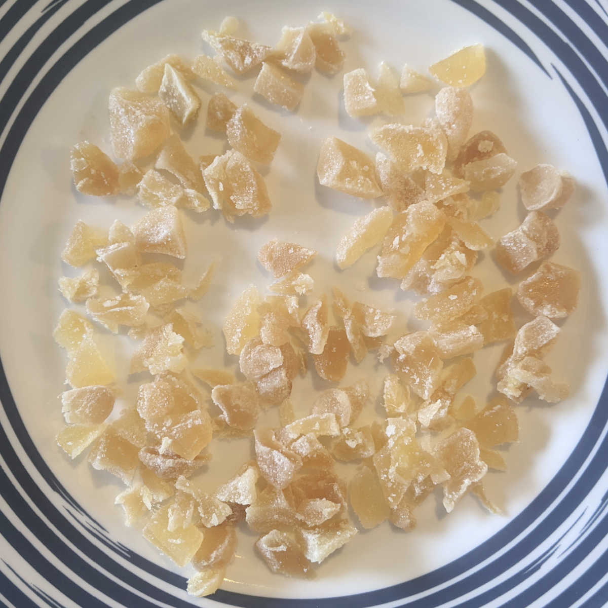 plate of crystalized ginger