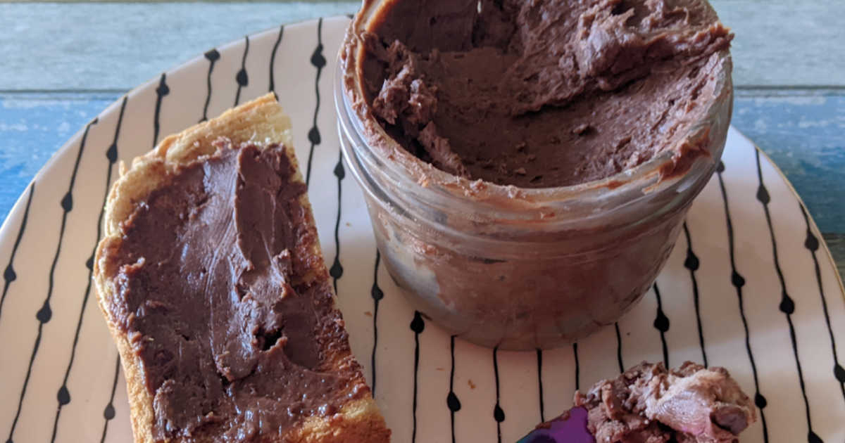 plate with chocolate butter