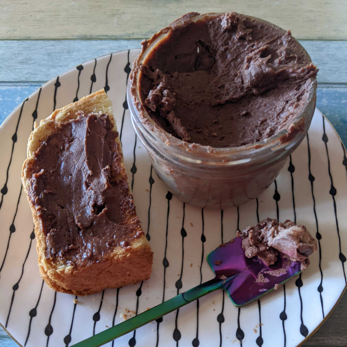 toast with chocolate butter