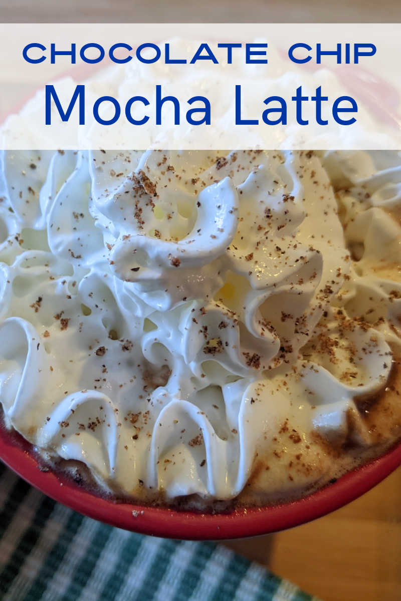 Coffee house beverages are a nice treat, but you can easily make a chocolate chip mocha latte coffee drink at home. 