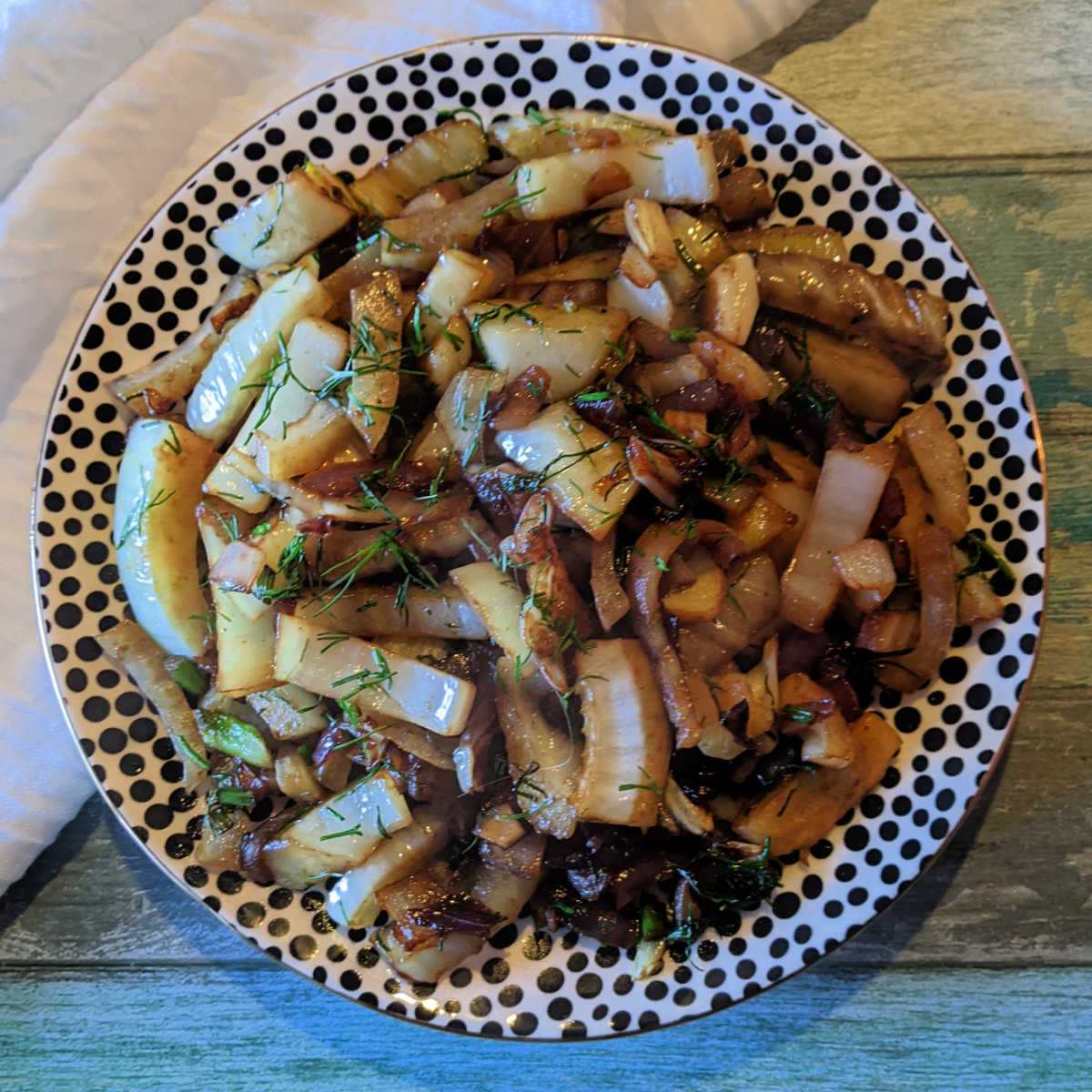 plate of skillet fennel