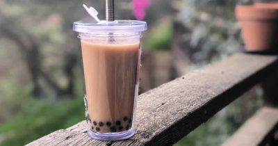 coffee milk tea with boba