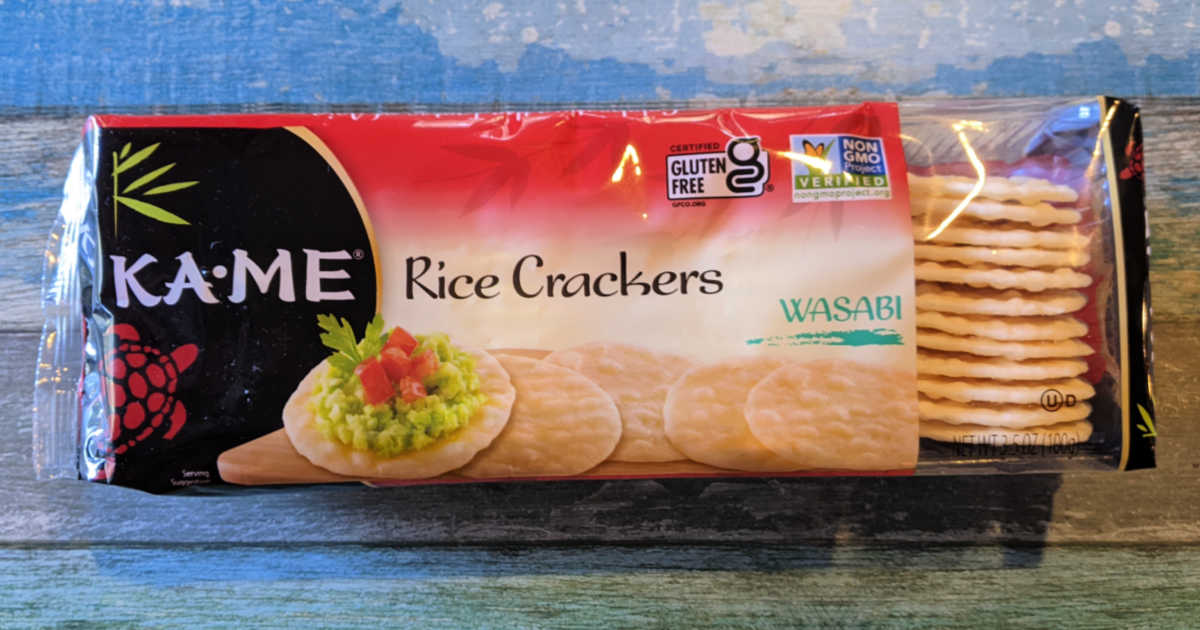ka-me rice crackers wasabi