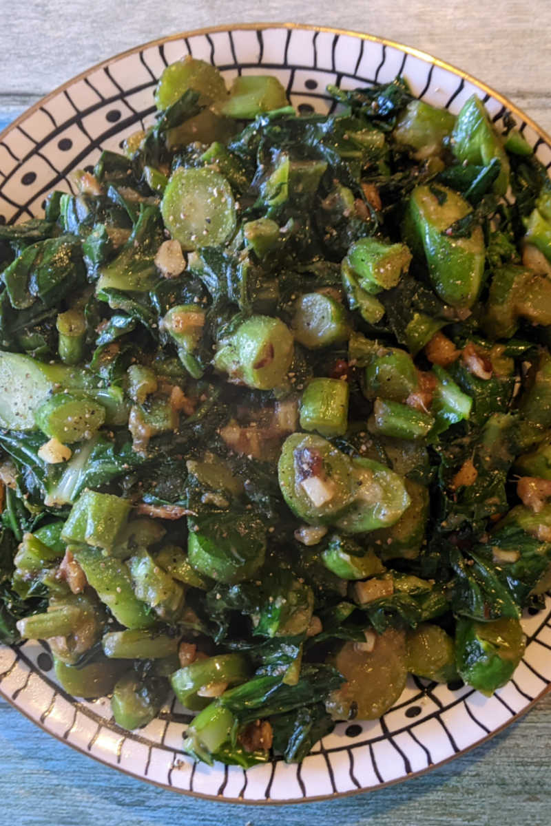 Ginger garlic gai lan is an easy dish that is perfect to make for lunar new year or anytime you want a delicious vegan lunch or dinner. 