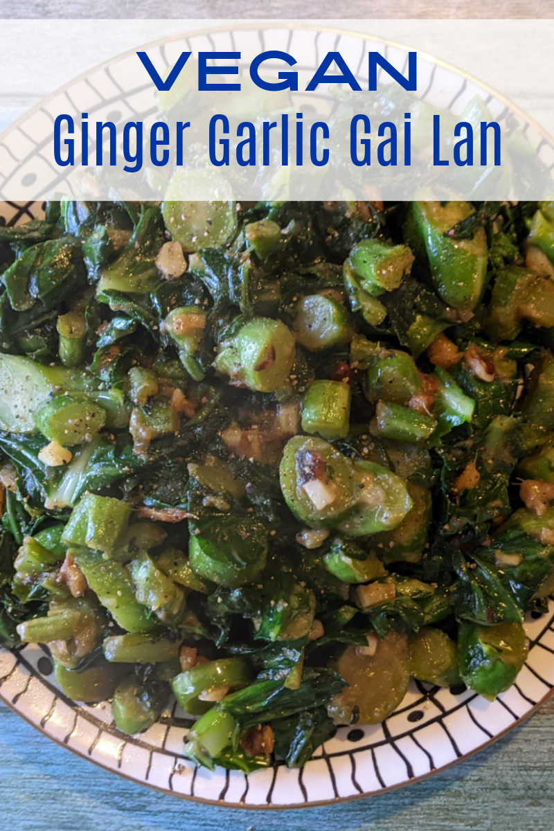 Ginger garlic gai lan is an easy dish that is perfect to make for lunar new year or anytime you want a delicious vegan lunch or dinner. 