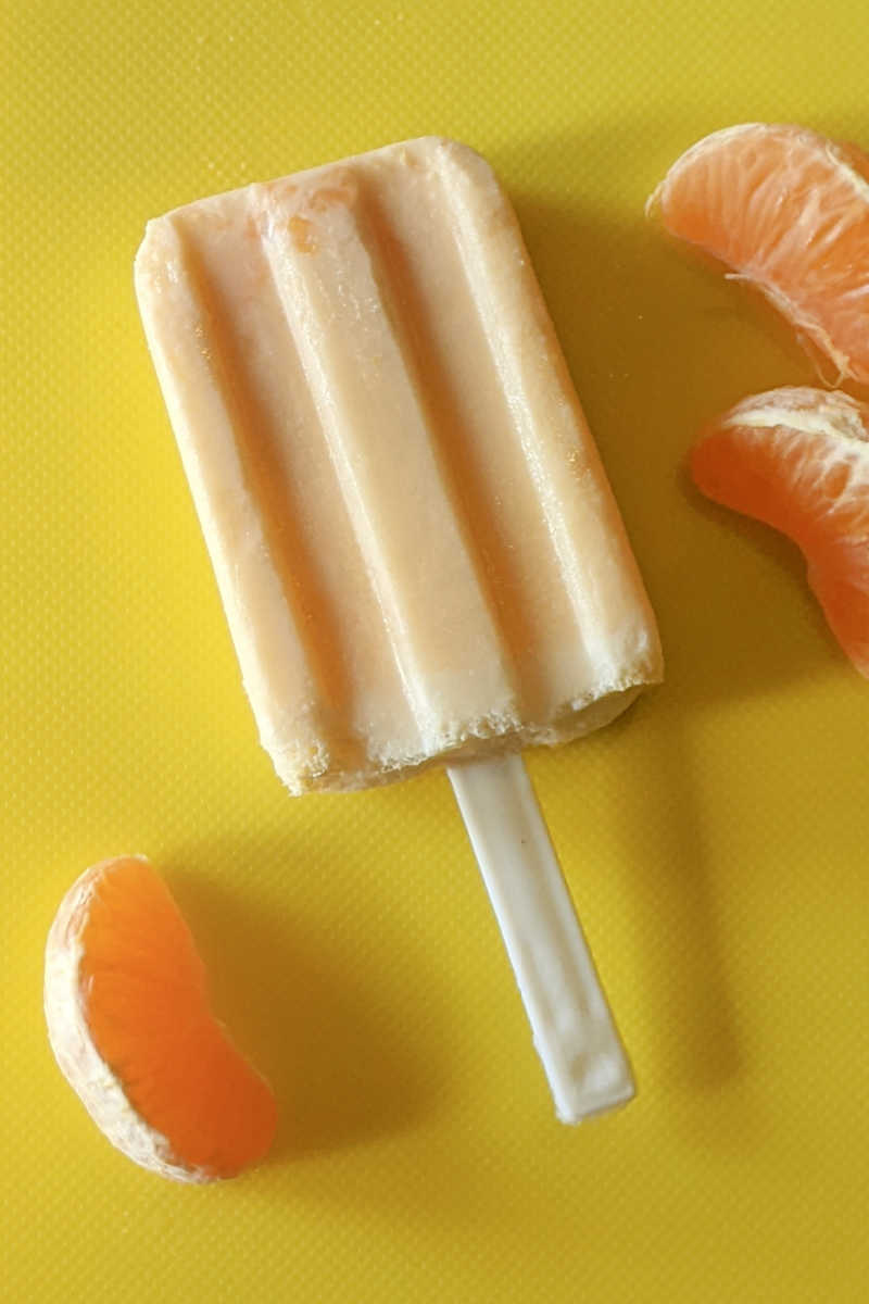 These refreshing  tangerine yogurt popsicles are made with Ojai Pixie tangerines, a sweet and juicy variety of citrus fruit.