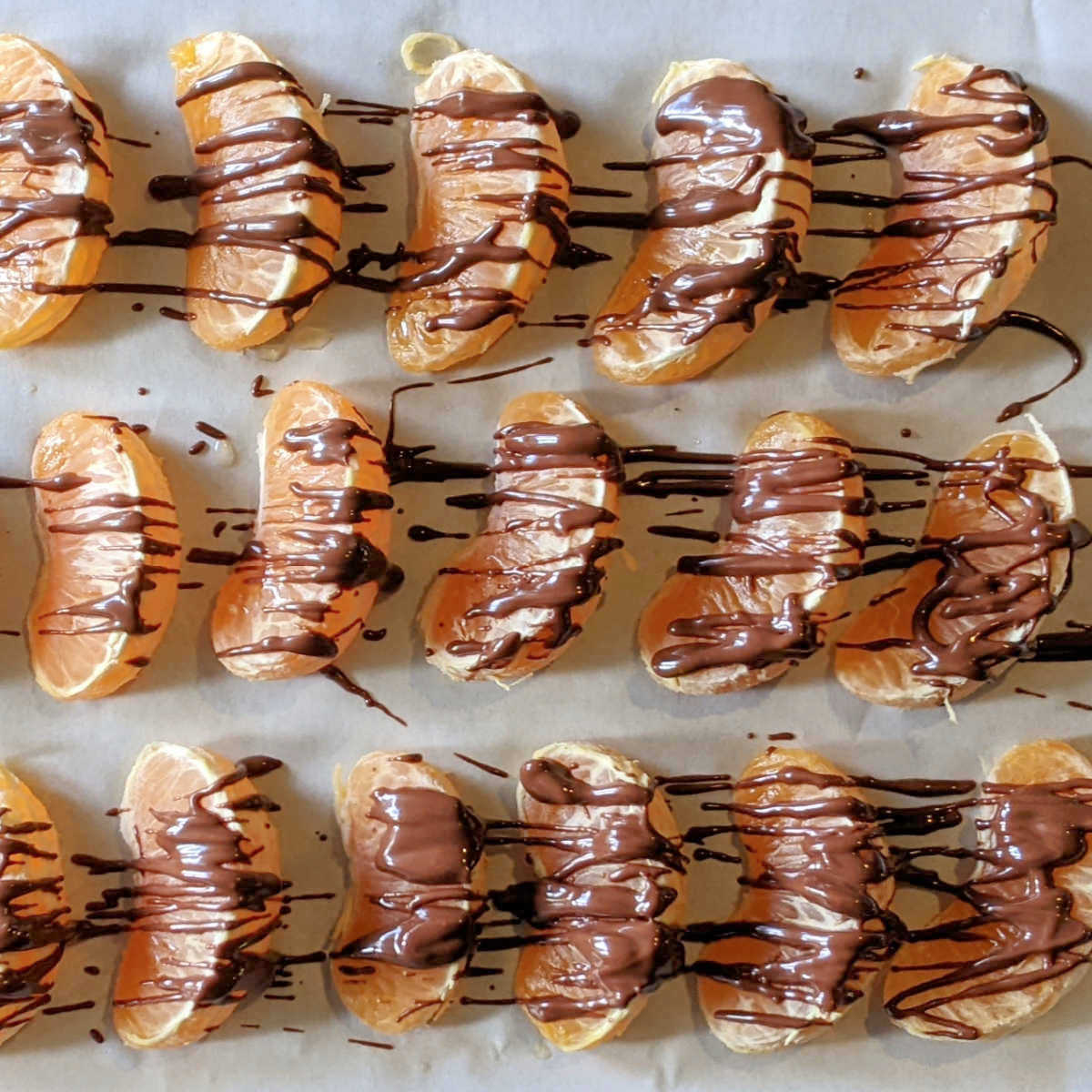 ojai pixie chocolate drizzled tangerines