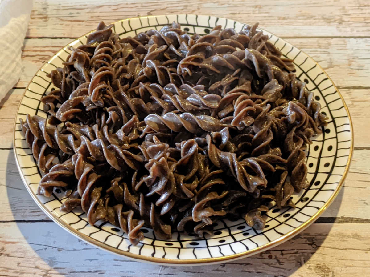 prepared green banana pasta