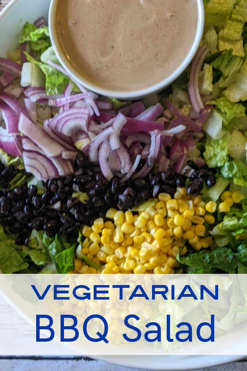 This Vegetarian BBQ Salad Recipe is delicious and healthy to enjoy at a Summer barbecue, picnic, party or weeknight dinner.