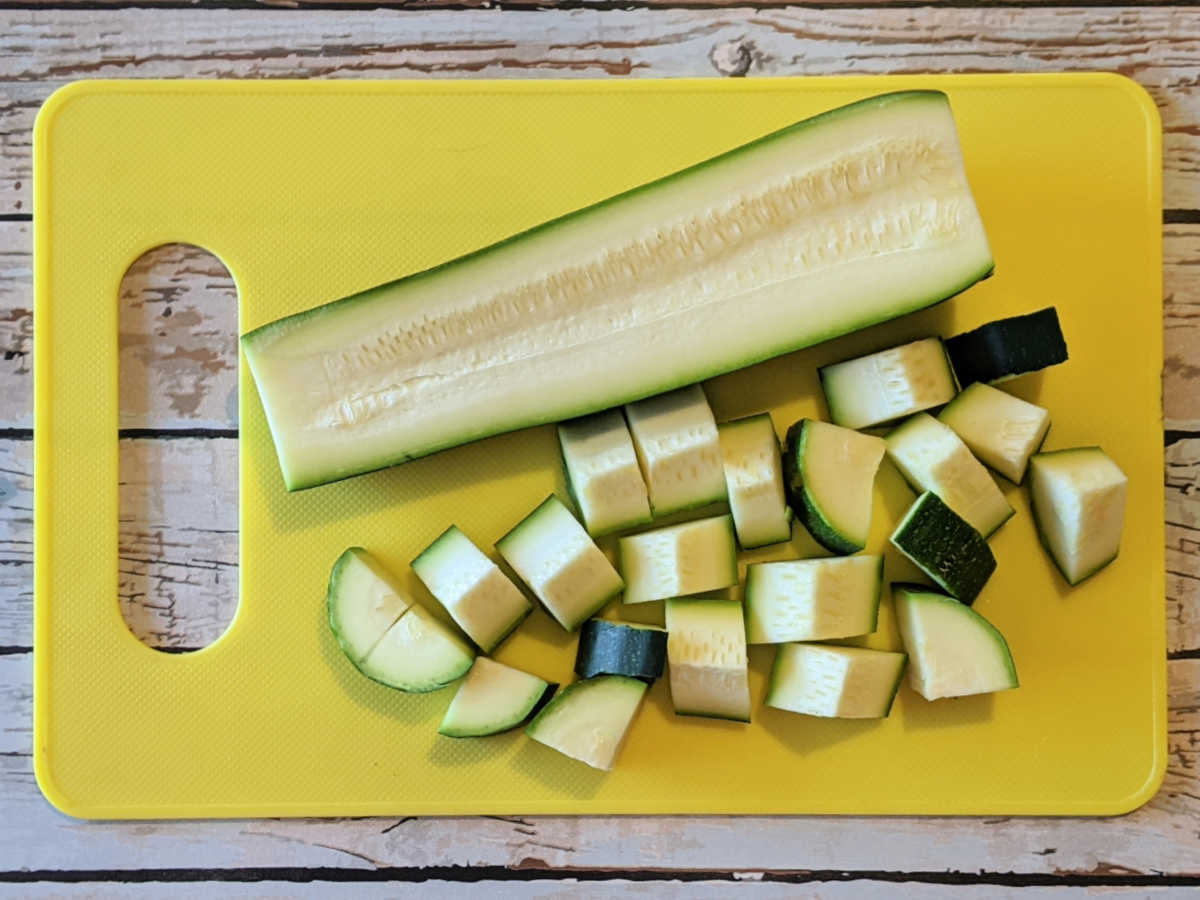 cubed zucchini