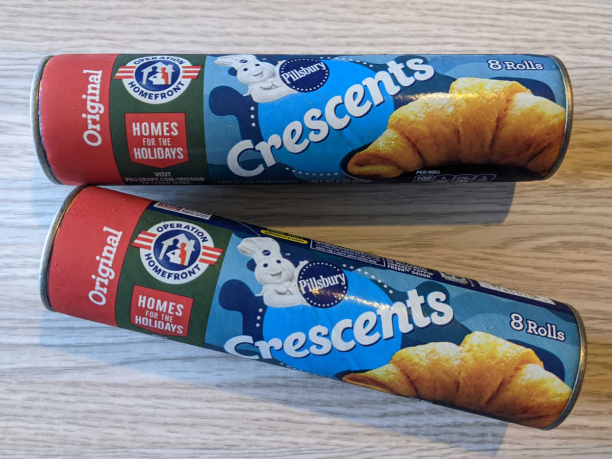 2 tubes pilsbury crescents