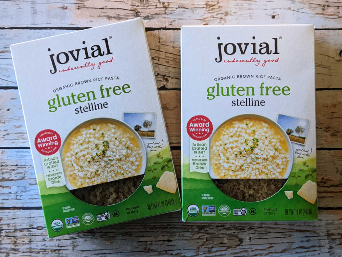 GF jovial stelline brown rice pasta