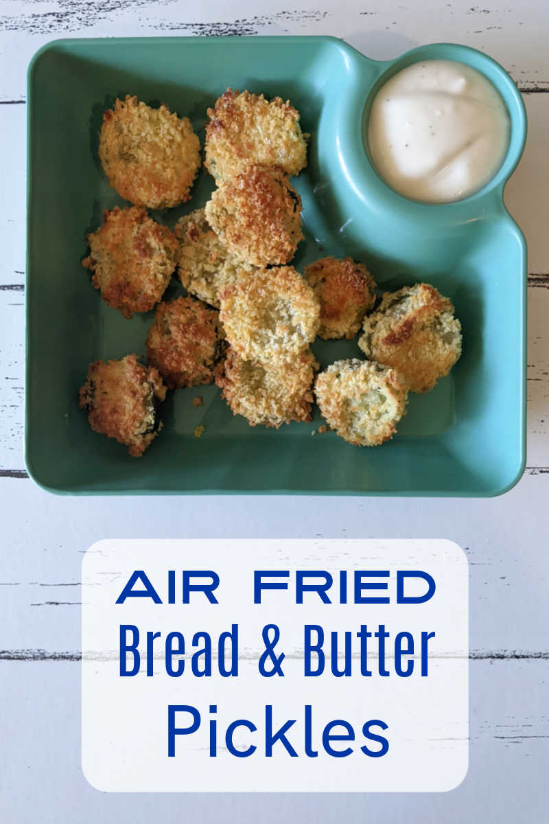 These air fried bread and butter pickles are the perfect snack or appetizer. They're easy to make and only require a few simple ingredients.