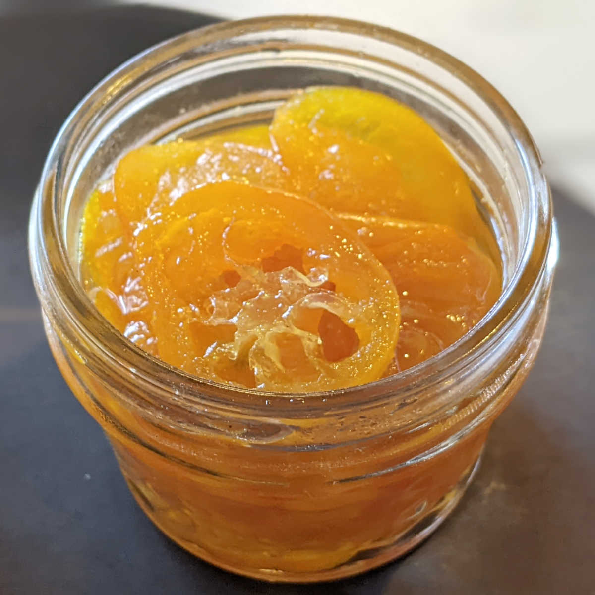 mason jar vegan candied kumquats