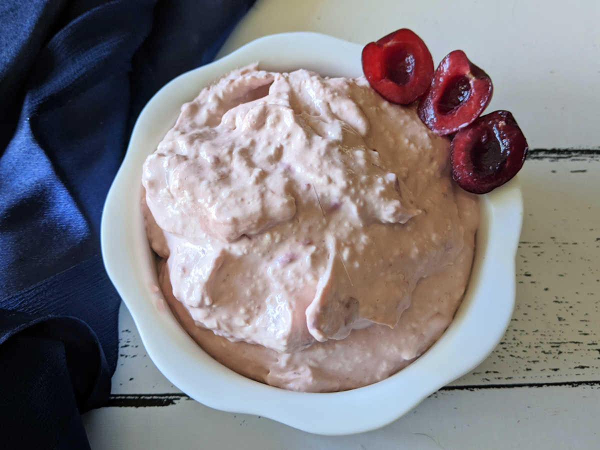 cream cheese with cherries