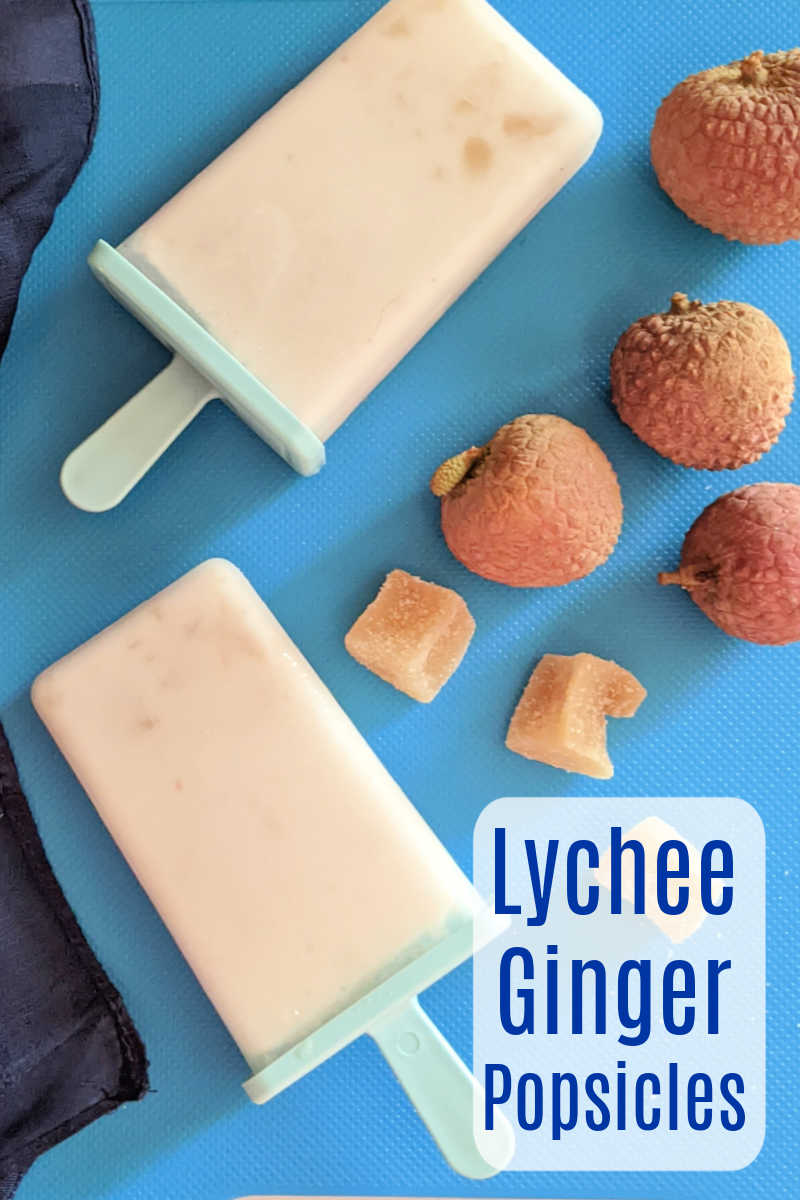 Lychee ginger popsicles are a refreshing summer treat. Made with fresh lychee, crystalized ginger, and coconut milk, they're naturally gluten-free, dairy-free, and vegan. Try this easy recipe today!