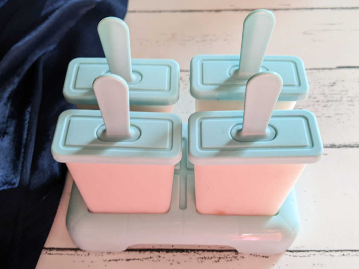 lychee ginger popsicles in mold