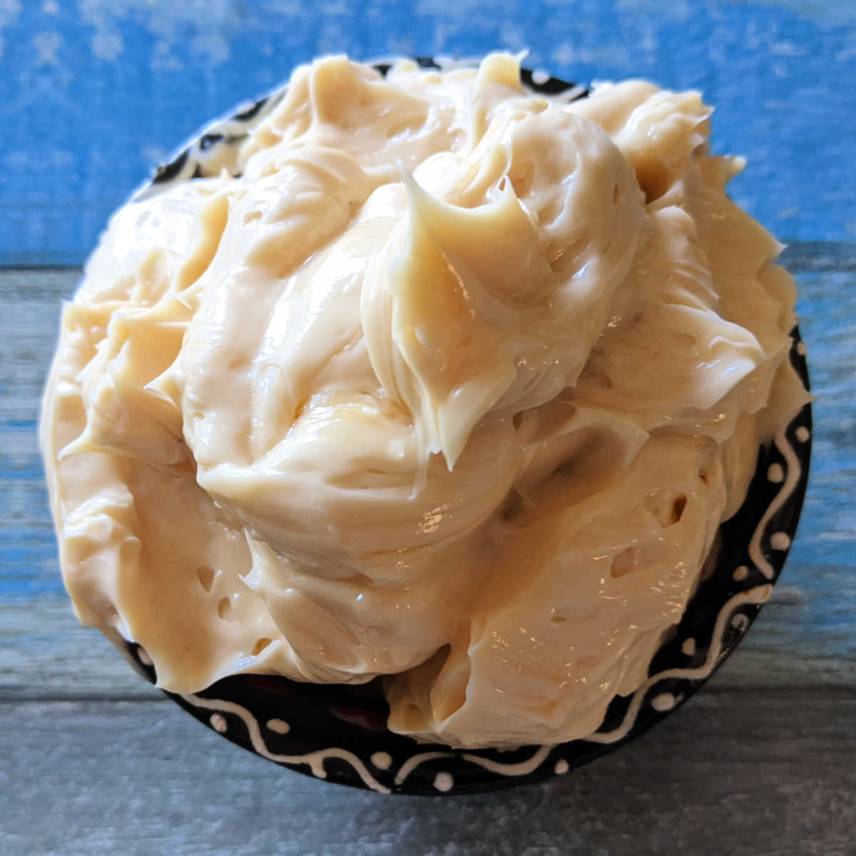 whipped honey butter in bowl