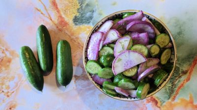 feature easy cucumber radish salad bowl