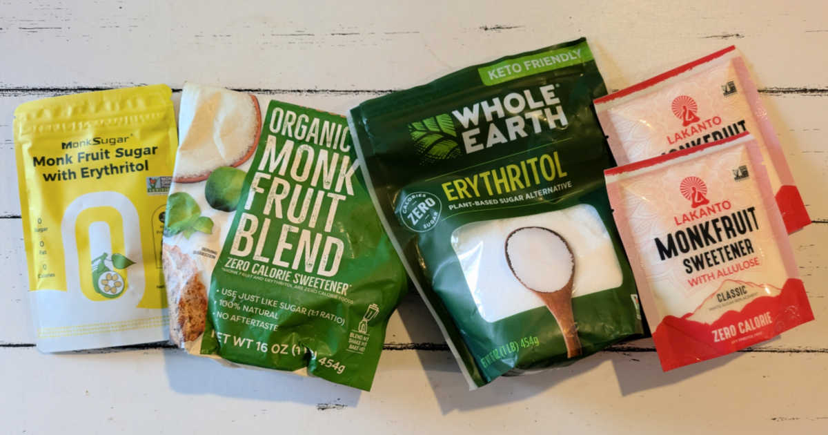 monk fruit and erythritol sugar alternatives