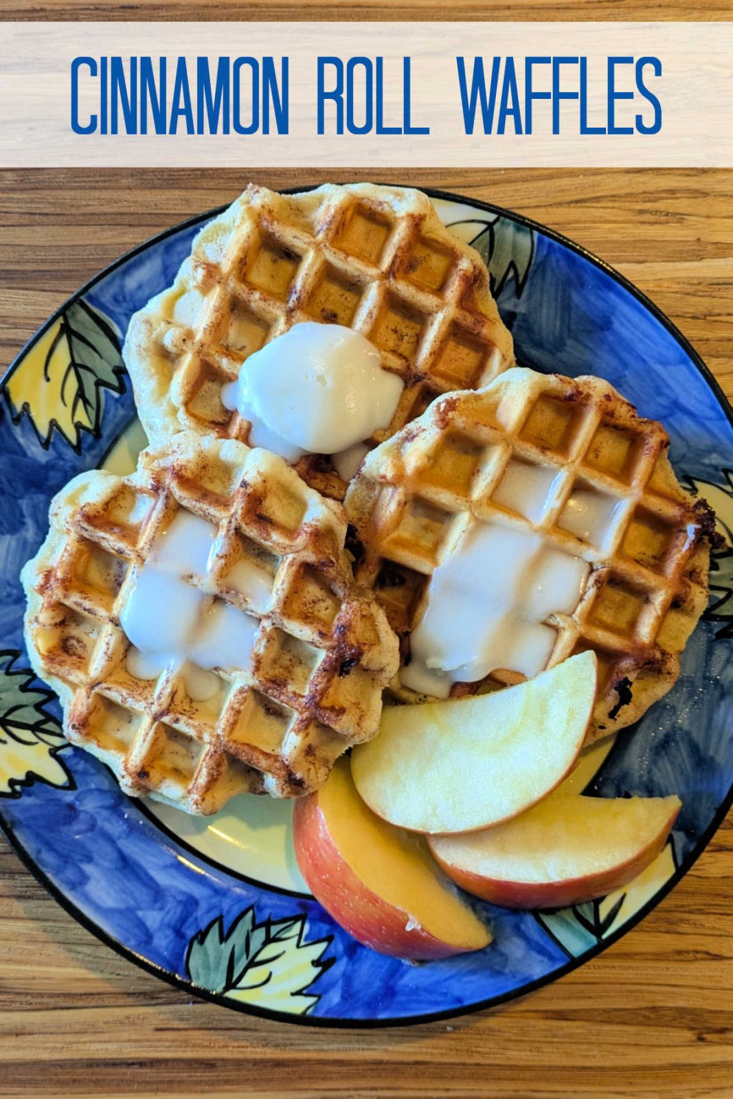 Create cinnamon roll waffles in minutes with a tube of store-bought cinnamon rolls and a mini waffle maker!