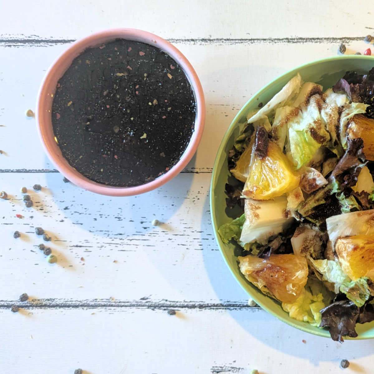 salad with cherry balsamic dressing