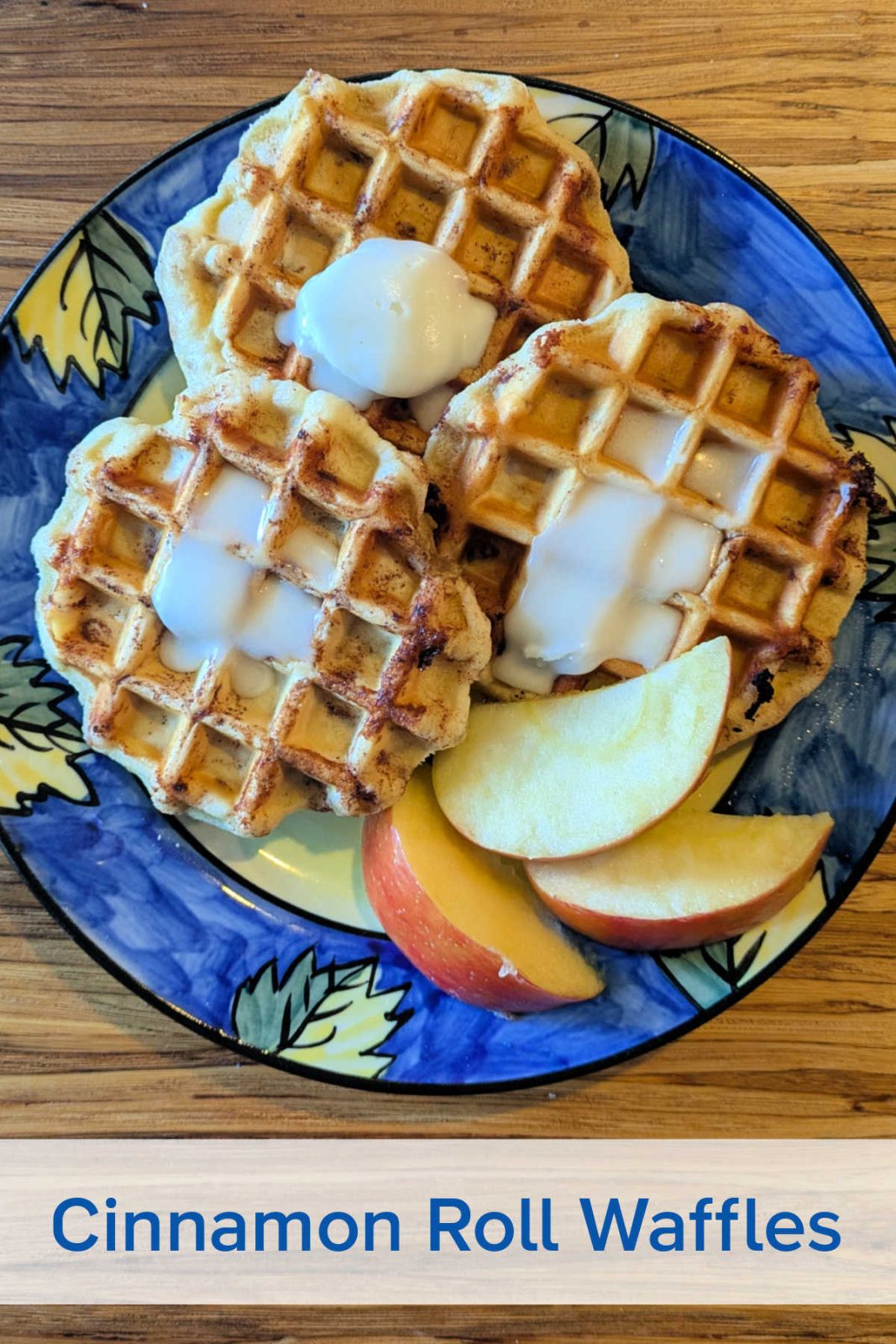 Create cinnamon roll waffles in minutes with a tube of store-bought cinnamon rolls and a mini waffle maker!