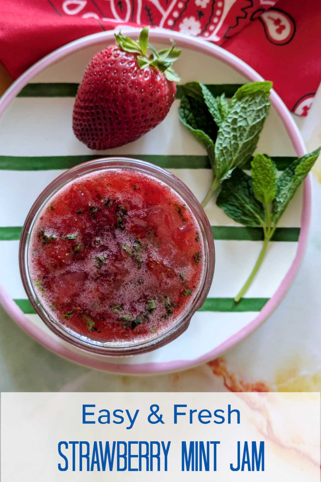 Learn how to make delicious strawberry mint jam with only 3 ingredients! This simple recipe requires no pectin and delivers fresh, vibrant flavors. Enjoy immediately or store in the refrigerator.