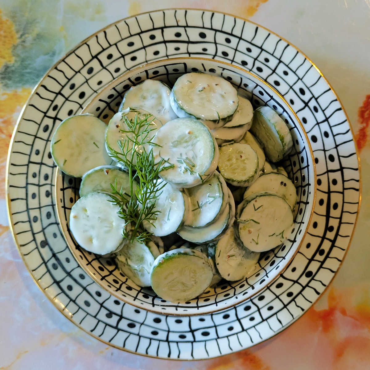 easy side dish creamy cucumber salad
