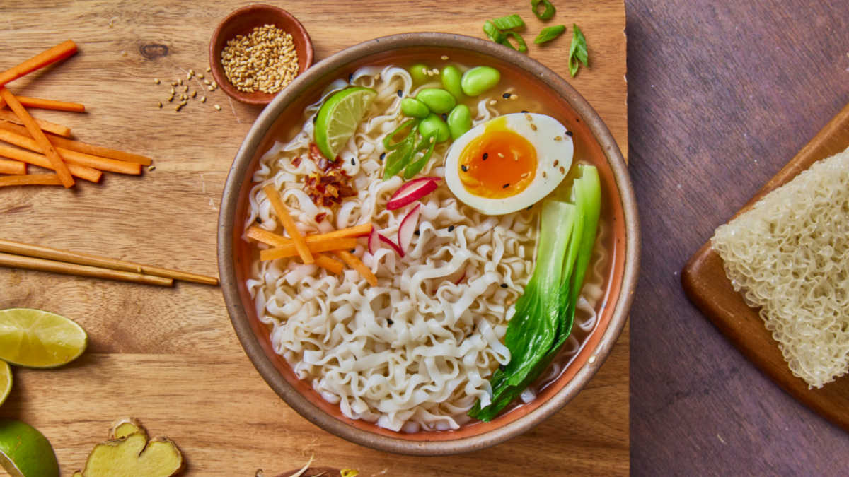 Lotus Foods Wide White Rice Ramen Soup