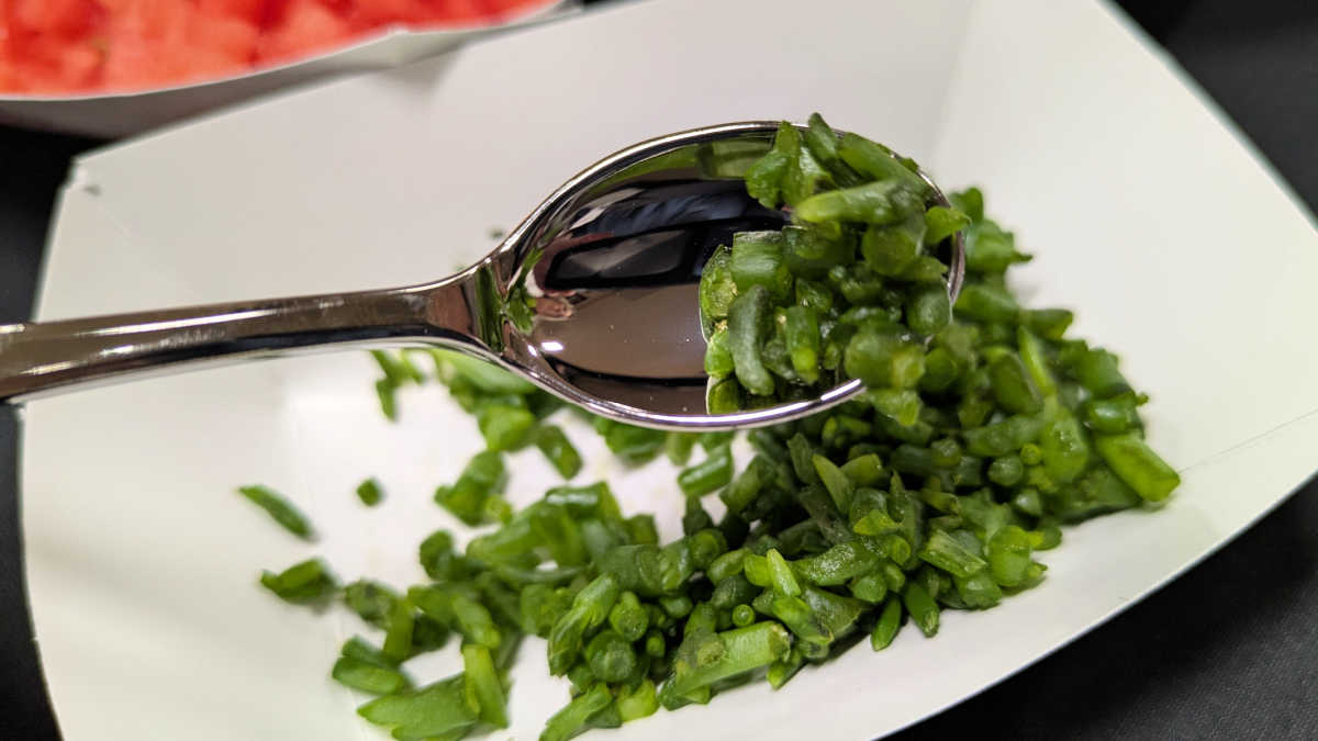 chopped sea beans Salicornia