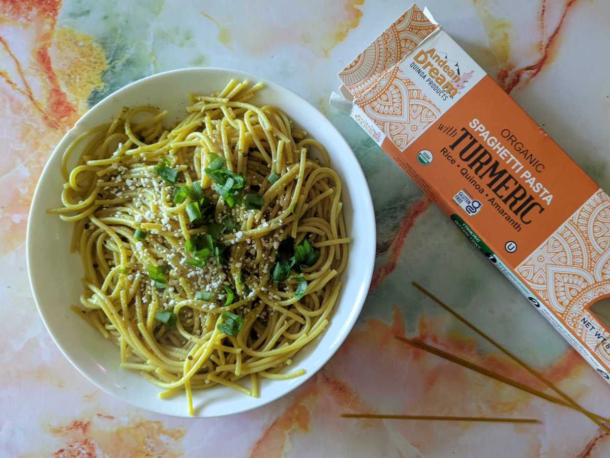prepared organic andean cream turmeric pasta