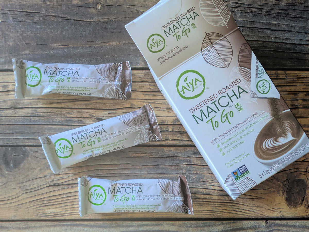 aiya sweetened matcha to go package