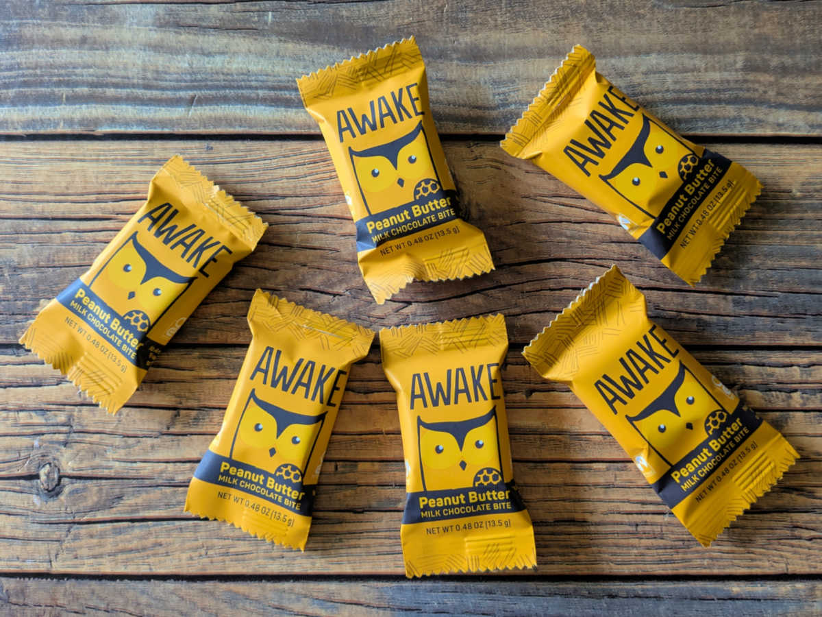awake caffeinated chocolate bites