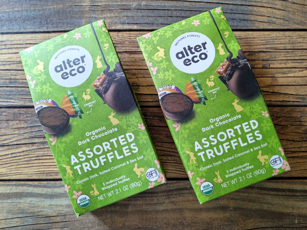 dark chocolate alter eco assorted truffles