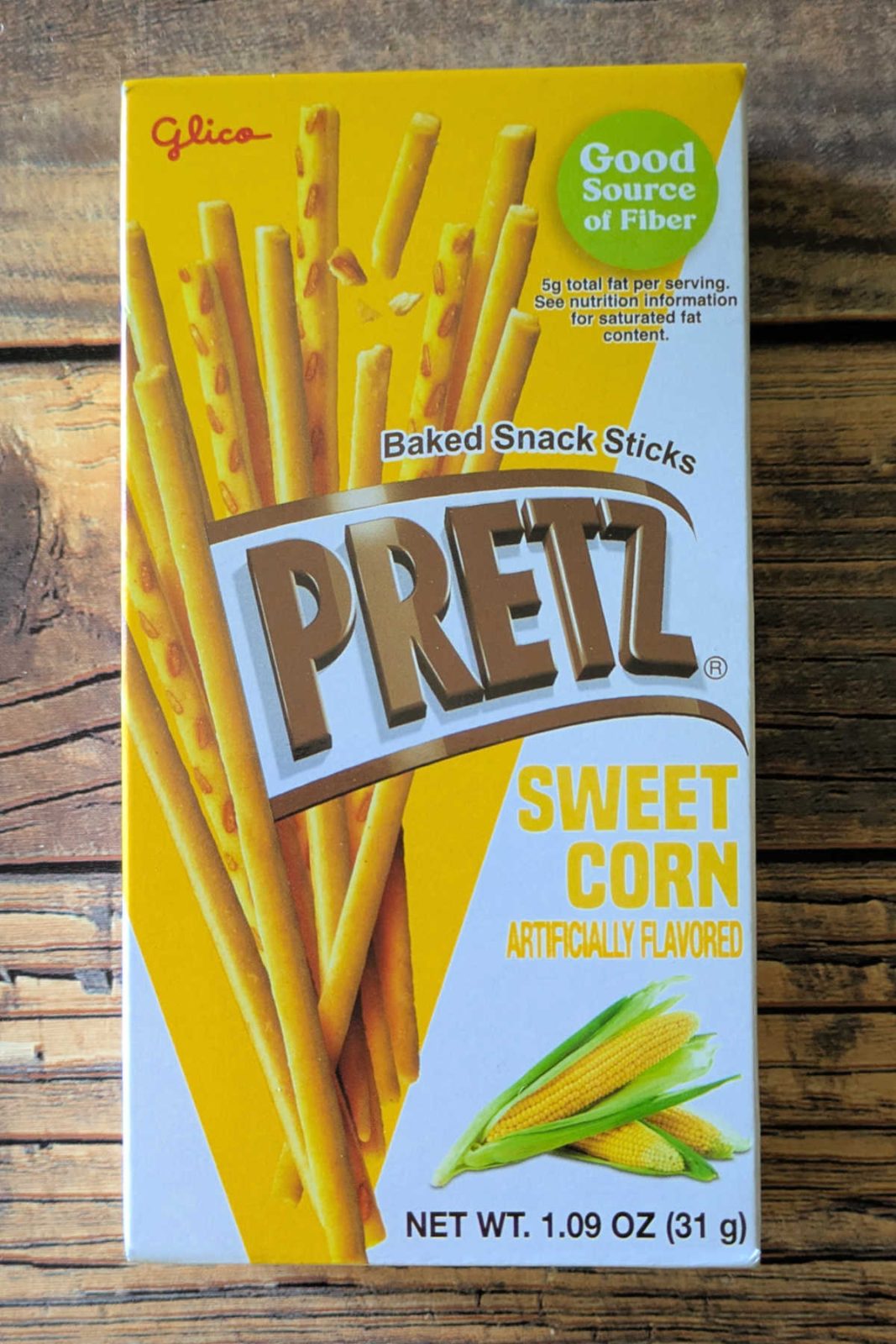 Glico Pretz Sweet Corn Snack Sticks are tasty, fun, and unique! They deliver a surprising fresh corn on the cob flavor in a perfectly crunchy, slender stick.
