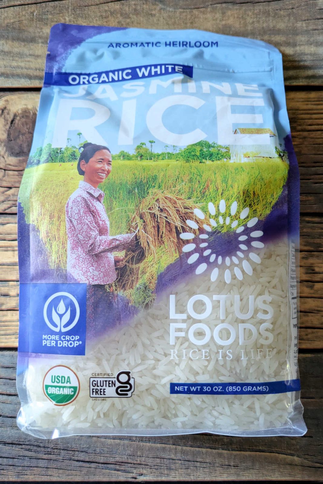 Discover Lotus Foods White Jasmine Rice. It's aromatic, and packed with certifications like USDA Organic, gluten-free, and fair trade.