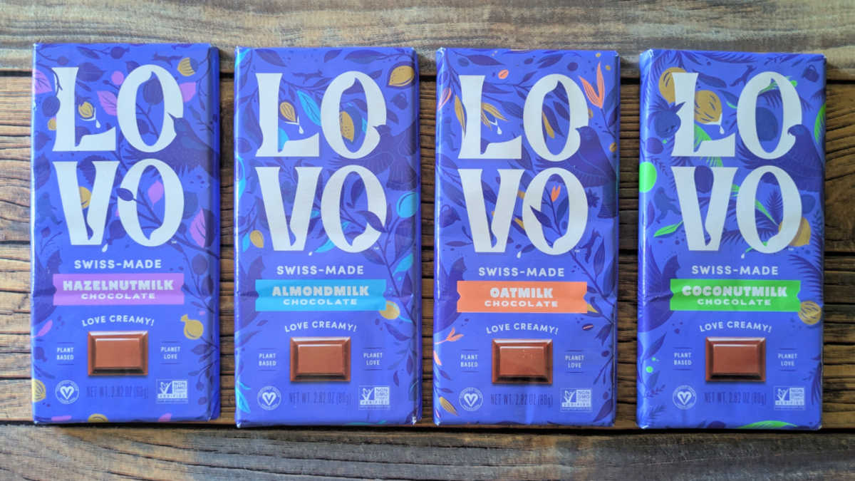 plant based vegan lovo chocolate bars