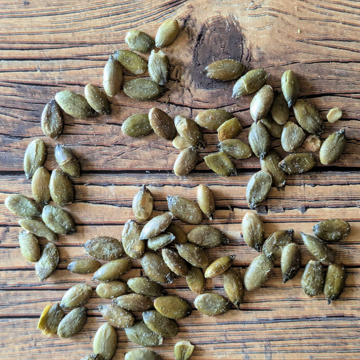 pop roasted pumpkin seeds