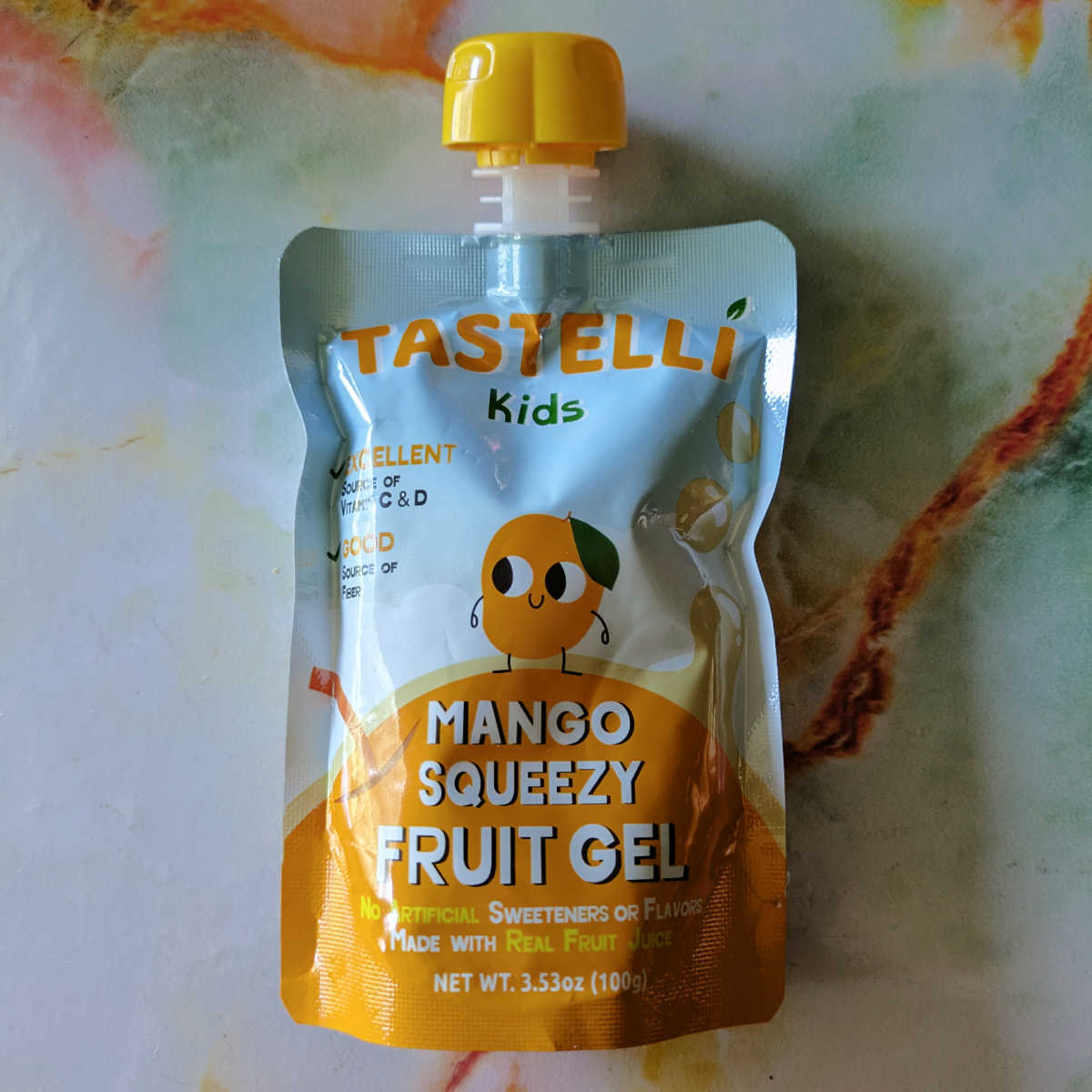 tastelli kids mango squeezy fruit gel