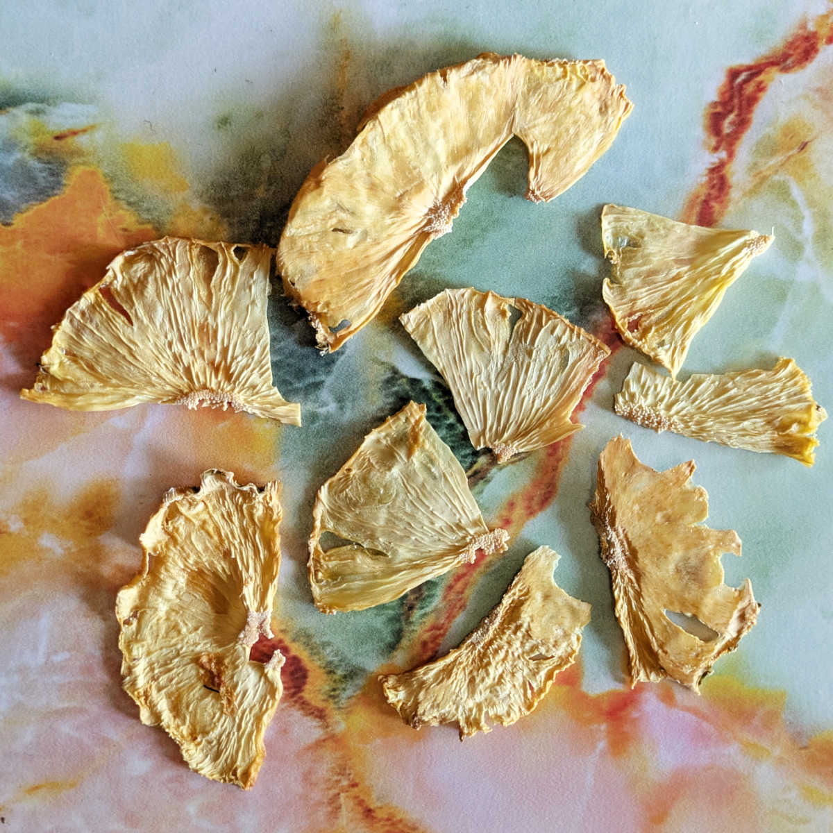 thin sliced pineapple chips