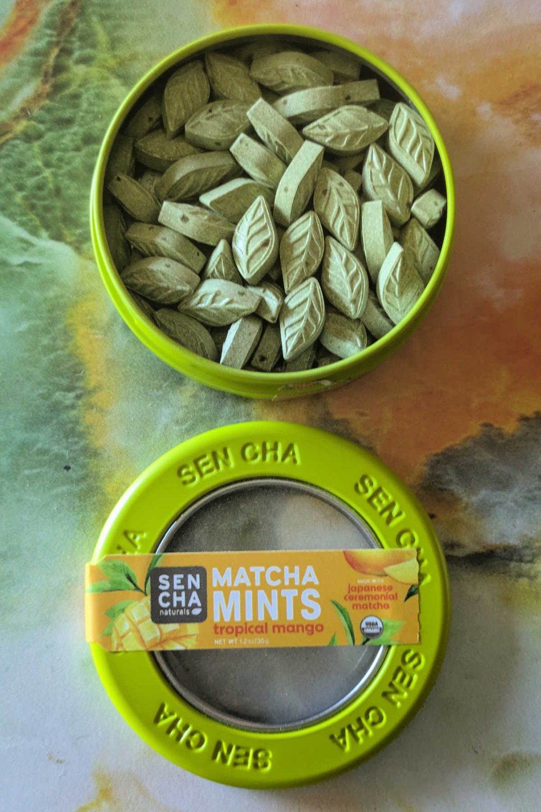 Sen Cha Green Tea Mints are a delightful find! Sugar-free, gluten-free, and vegan, these mints offer a refreshing blend of mint and green tea in a cute, portable tin.