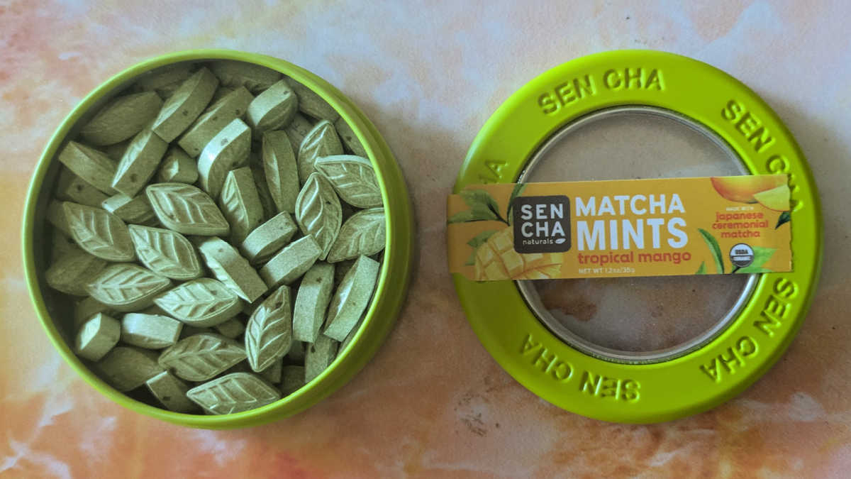 tropical mango Sen Cha Green Tea Mints