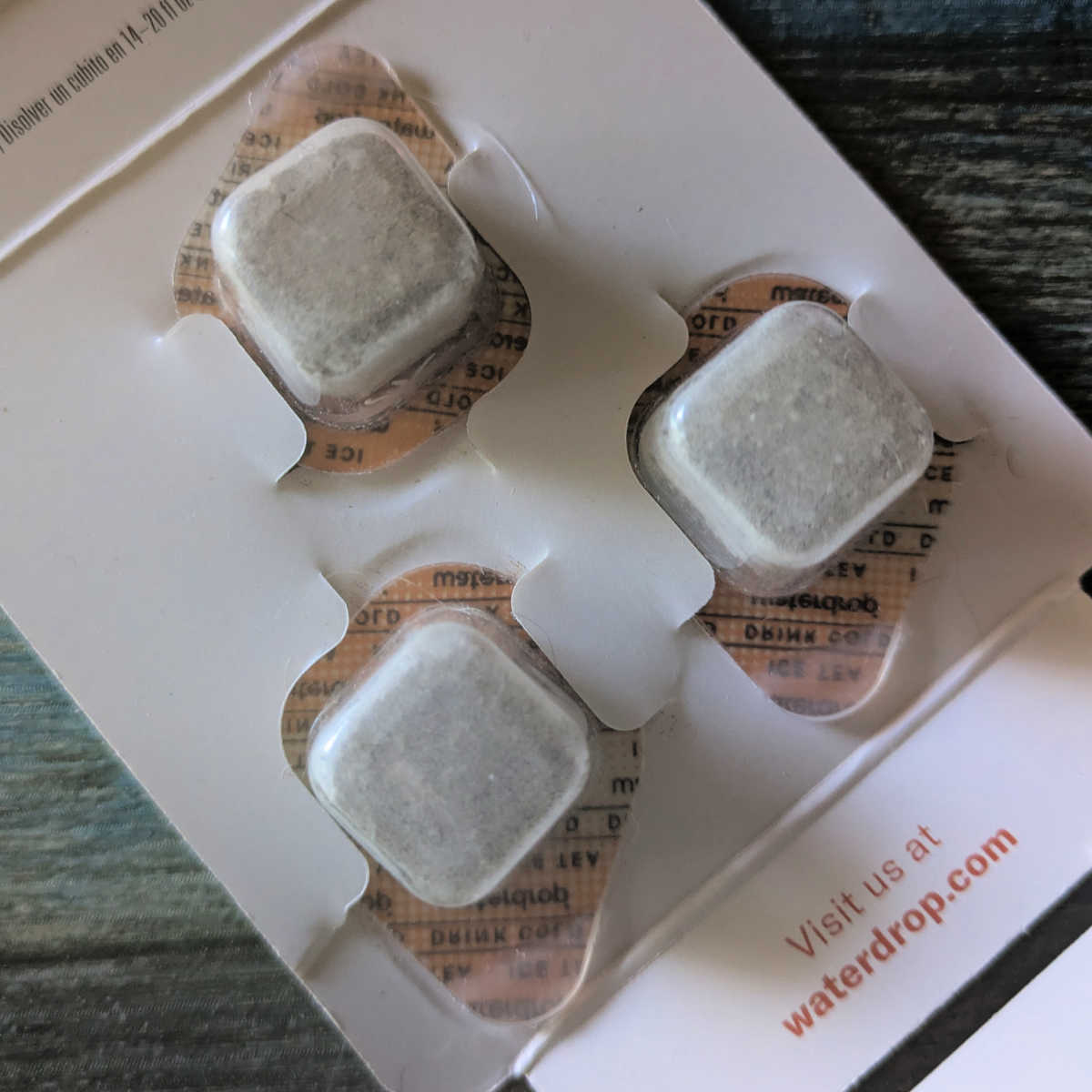 3 hydration cubes