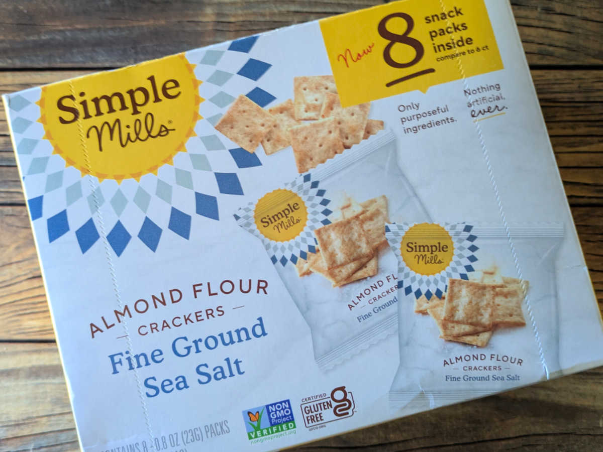 Simple Mills Almond Flour Crackers sea salt Snack Pack