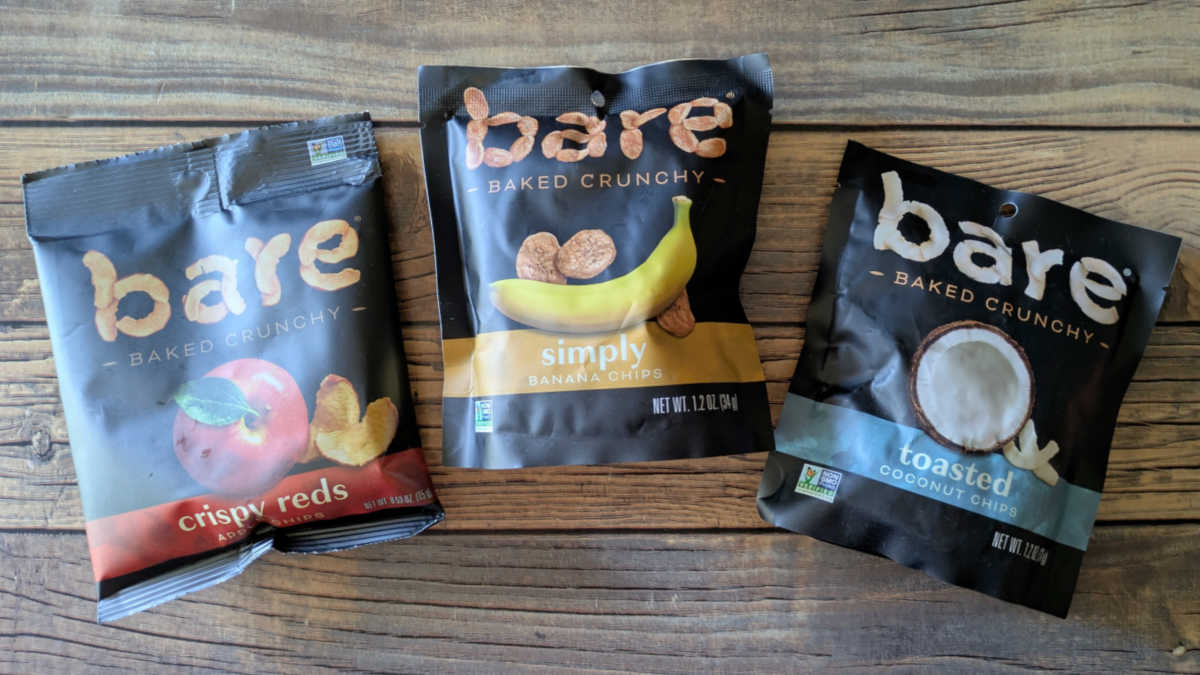 apple banana coconut bare baked crunchy snacks