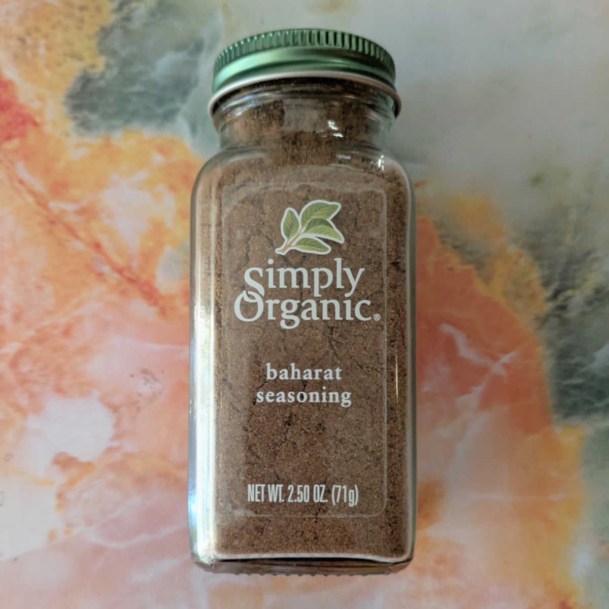 bottle of simply organic baharat seasoning